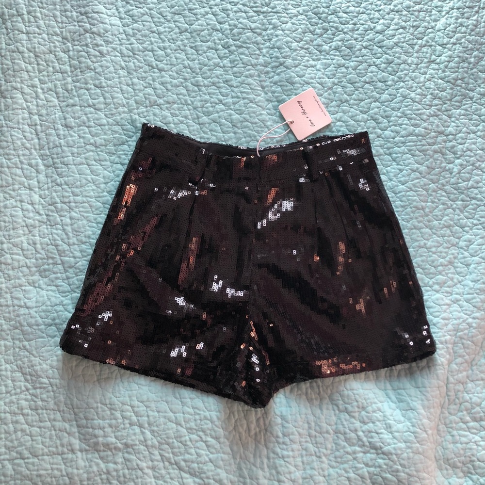 Black Sequin Shorts